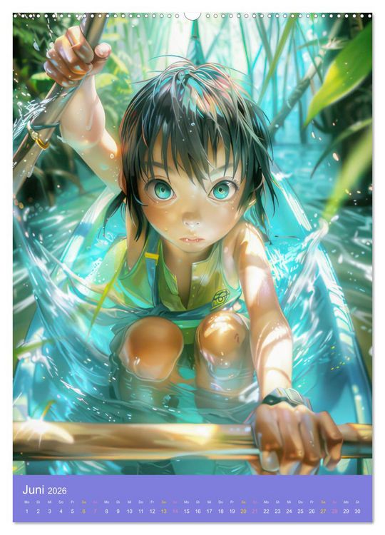 Produktbild: Abenteuerlust pur - Spa&szlig; mit Manga Boys und Girls (Wandkalender 2026 DIN A2 hoch), CALVENDO Monatskalender