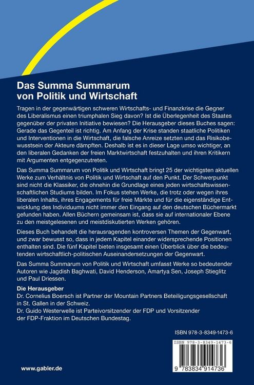 Produktbild: Das Summa Summarum von Politik und Wirtschaft
