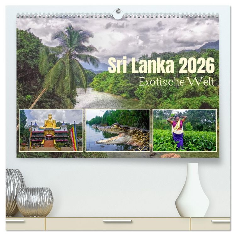 Produktbild: Sri Lanka 2026 &ndash; Exotische Welt (hochwertiger Premium Wandkalender 2026 DIN A2 quer), Kunstdruck in Hochglanz