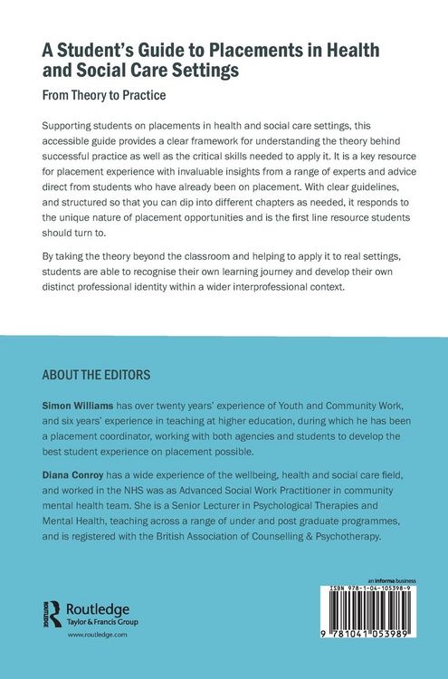 Produktbild: A Student's Guide to Placements in Health and Social Care Settings