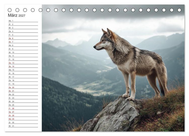 Produktbild: Die Seele der Wildnis (Tischkalender 2027 DIN A5 quer), CALVENDO Monatskalender