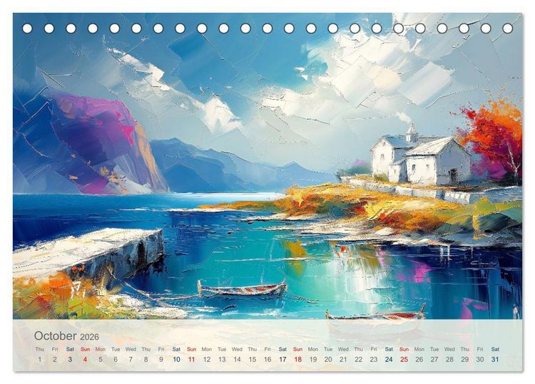 Produktbild: Impressions of landscape (Desk Calendar 2026 DIN A5 landscape), CALVENDO 12 Month DeskCalendar