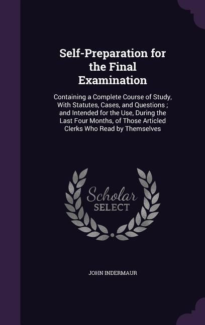 Produktbild: Self-Preparation for the Final Examination