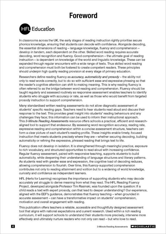 Produktbild: 3 Minute Reading Assessments Ages 11-13