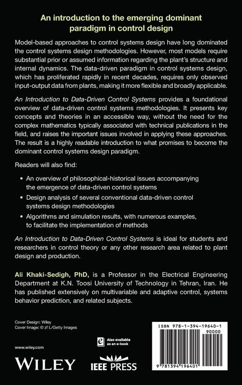 Produktbild: An Introduction to Data-Driven Control Systems