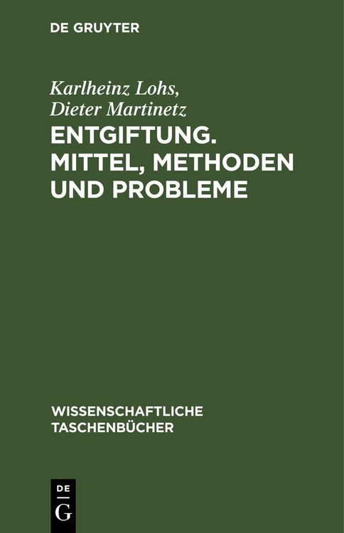 Produktbild: Entgiftung. Mittel, Methoden und Probleme