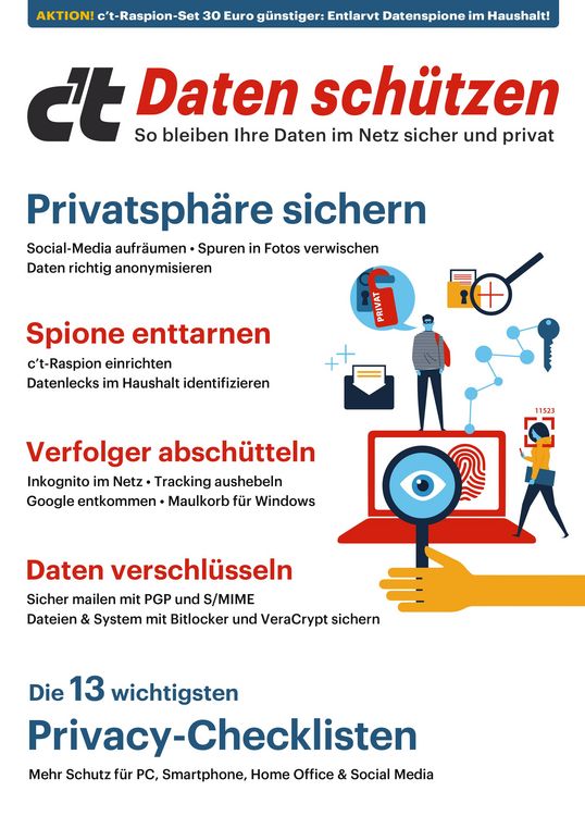 Produktbild: C't Daten sch&uuml;tzen - So bleiben Ihre Daten im Netz sicher und privat