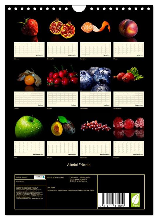 Produktbild: Allerlei Fr&uuml;chte (Wandkalender 2026 DIN A4 hoch), CALVENDO Monatskalender