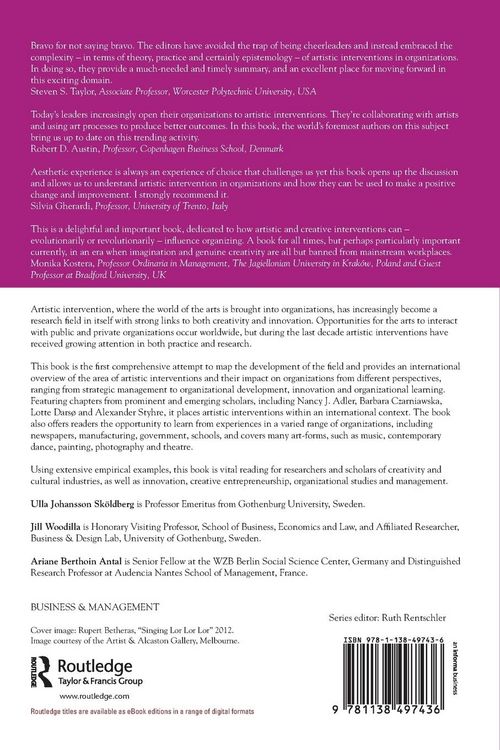 Produktbild: Artistic Interventions in Organizations