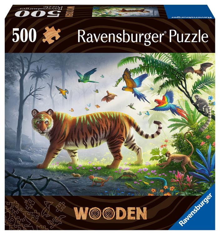 Produktbild: WOODEN Puzzle - Tiger im Dschungel - Holzpuzzle f&uuml;r Erwachsene mit 500 Teilen
