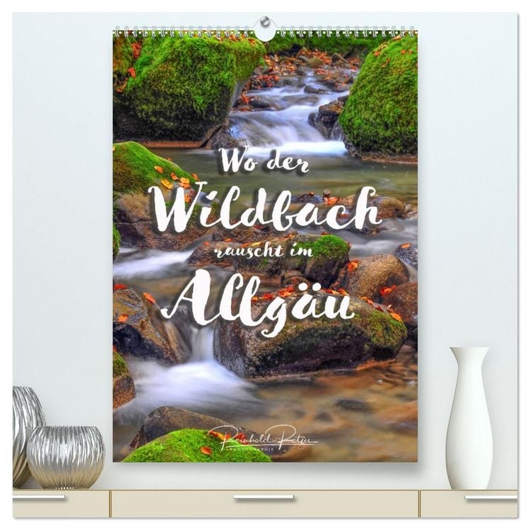 Produktbild: Wo der Wildbach rauscht im Allg&auml;u (hochwertiger Premium Wandkalender 2026 DIN A2 hoch), Kunstdruck in Hochglanz