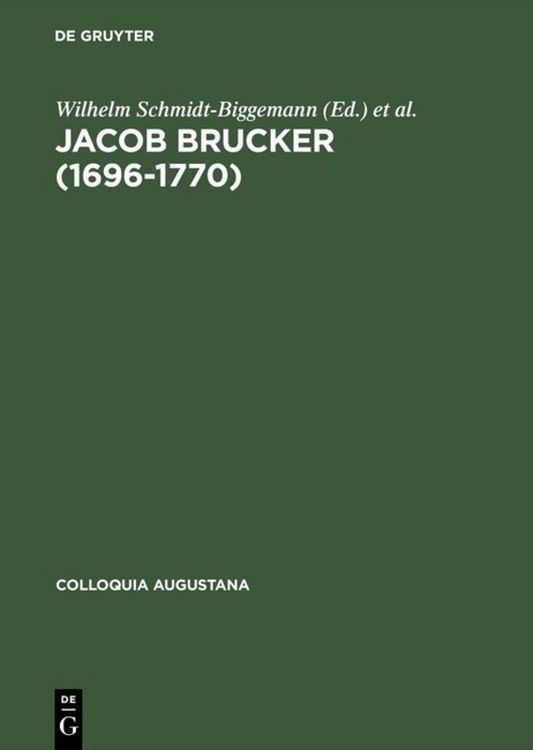Produktbild: Jacob Brucker (1696&ndash;1770)