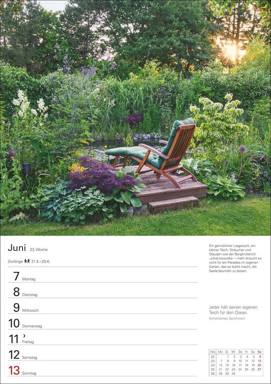 Produktbild: Gartenparadiese Wochenplaner 2027 - 53 faszinierende Fotografien