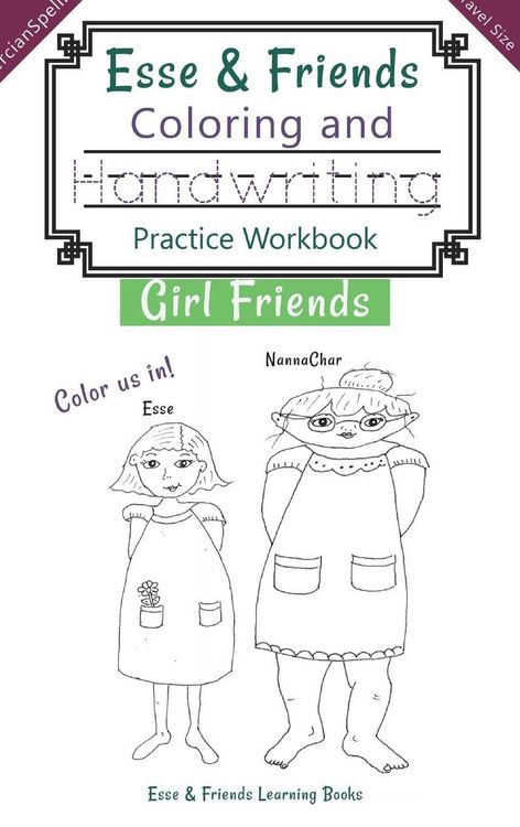 Produktbild: Esse & Friends Coloring and Handwriting Practice Workbook Girl Friends