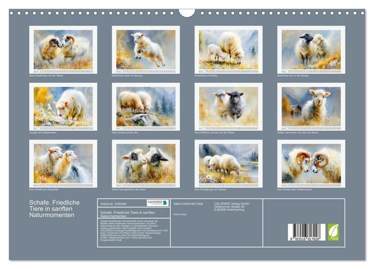 Produktbild: Schafe. Friedliche Tiere in sanften Naturmomenten (Wandkalender 2027 DIN A3 quer), CALVENDO Monatskalender