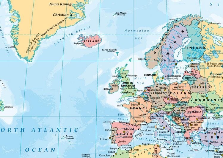 Produktbild: Collins Large World Wall Laminated Map (70 x 91.5 cm)