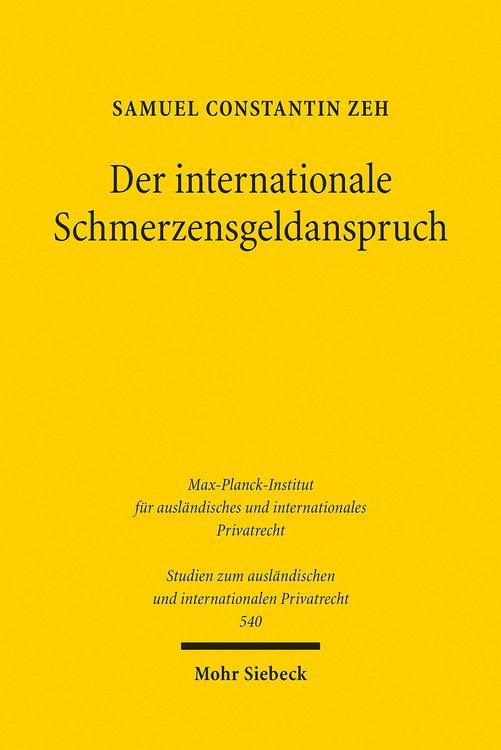 Produktbild: Der internationale Schmerzensgeldanspruch