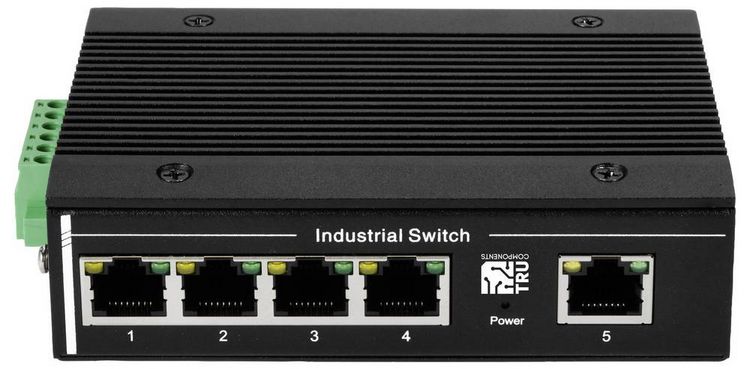 Produktbild: TRU COMPONENTS TC-13427356 TC-XL-205GP Industrial Ethernet Switch 1+4 Port 10 / 100 / 1000 MBit/s PoE-Funktion