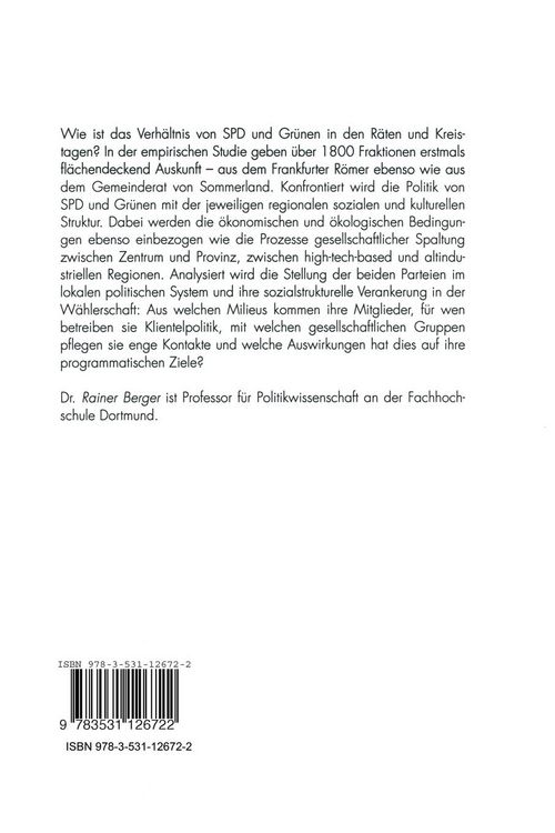 Produktbild: SPD und Gr&uuml;ne