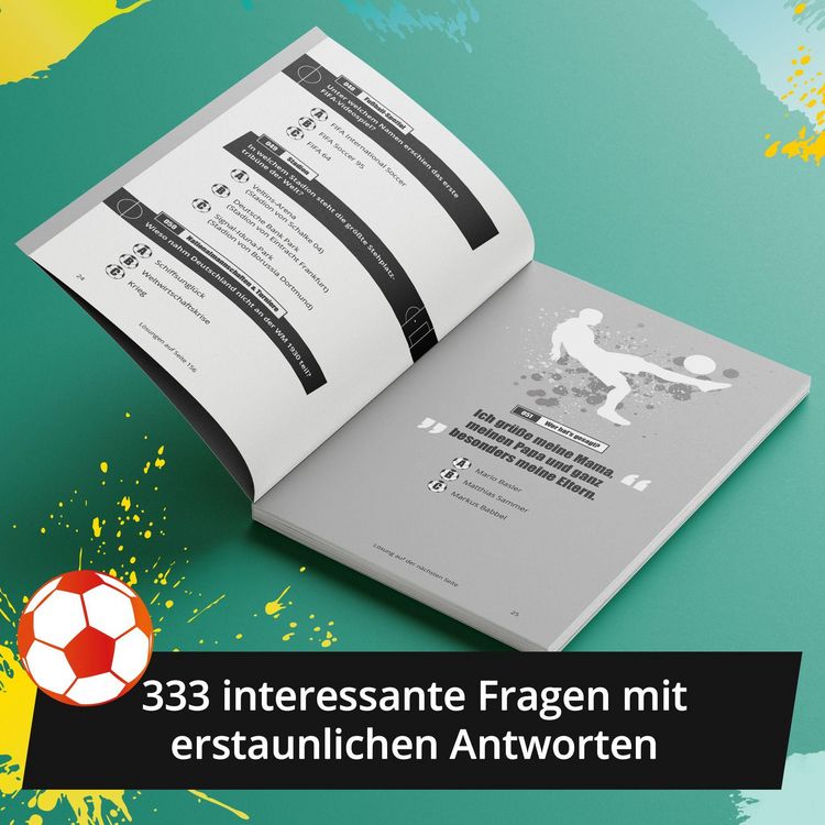 Produktbild: Das ultimative Fu&szlig;ball Quiz f&uuml;r Jung und Alt: Teste dein Wissen in 333 Fragen