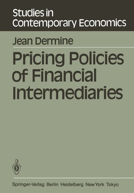 Produktbild: Pricing Policies of Financial Intermediaries