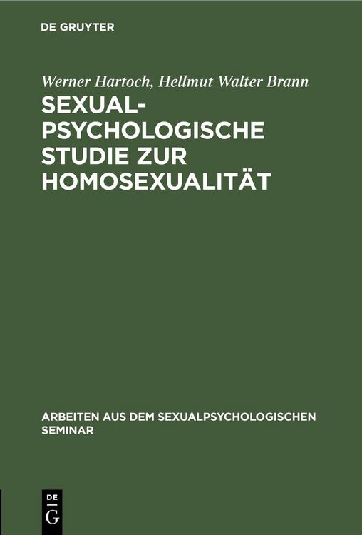 Produktbild: Sexualpsychologische Studie zur Homosexualit&auml;t