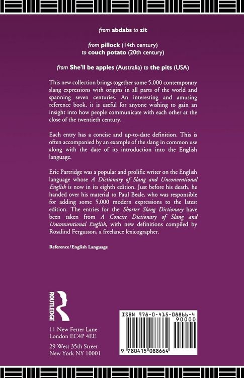 Produktbild: Shorter Slang Dictionary