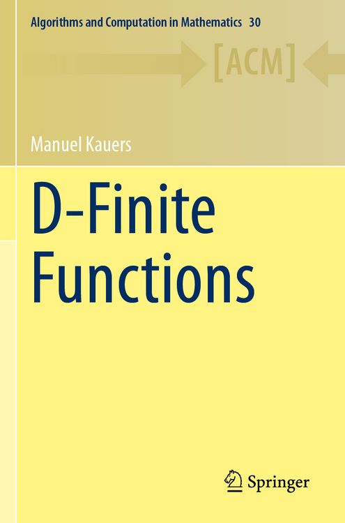 Produktbild: D-Finite Functions