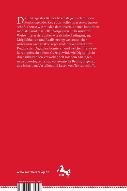 Produktbild: Kollektive Autor:innenschaft &ndash; digital/analog