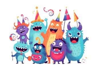 Produktbild: CALVENDO Puzzle Lustige Monster feiern eine Party. Geburtstagsparty | 1000 Teile Lege-Gr&ouml;&szlig;e 64x48cm Foto-Puzzle f&uuml;r gl&uuml;ckliche Stunden