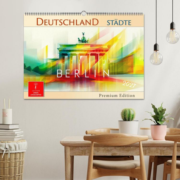 Produktbild: Deutschland St&auml;dte - Premium Edition (Wandkalender 2027 DIN A2 quer), CALVENDO Monatskalender