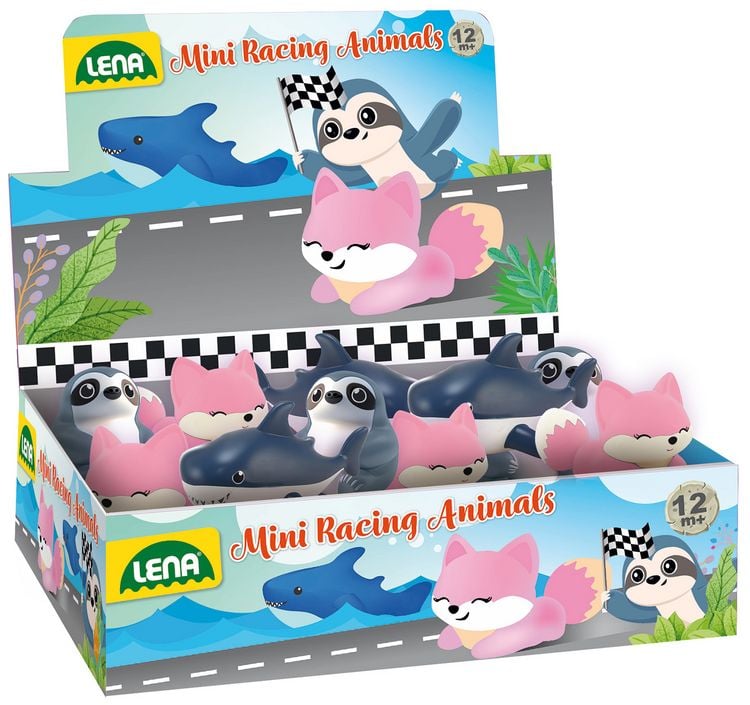 Produktbild: LENA Badetiere Mini Racing Animals 3fach sortiert