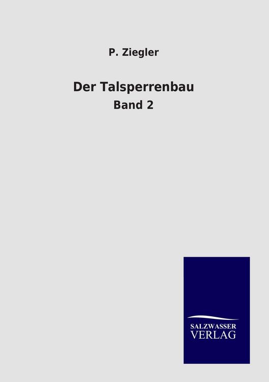 Produktbild: Der Talsperrenbau