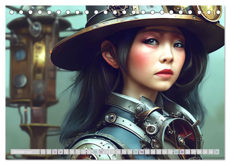 Produktbild: Starke Frauen - Steampunk Lebenswelten (Tischkalender 2026 DIN A5 quer), CALVENDO Monatskalender