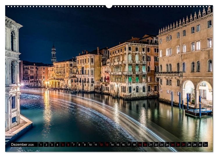Produktbild: Venedig - Pal&auml;ste, Br&uuml;cken und Kan&auml;le (Wandkalender 2026 DIN A2 quer), CALVENDO Monatskalender