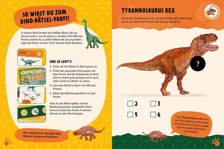 Produktbild: Mein gro&szlig;es R&auml;tselposter Dinosaurier