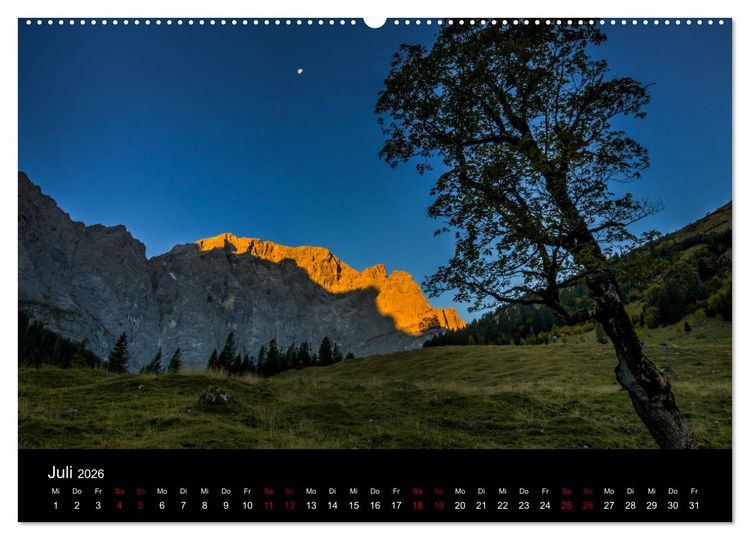 Produktbild: Licht &uuml;ber Alpenlandschaften (hochwertiger Premium Wandkalender 2026 DIN A2 quer), Kunstdruck in Hochglanz