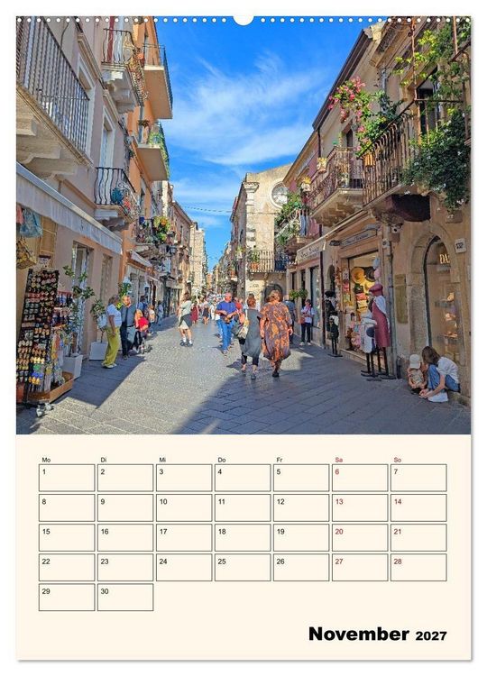 Produktbild: Taormina - &Auml;tna, Meer und antike Steine (Wandkalender 2027 DIN A2 hoch), CALVENDO Monatskalender