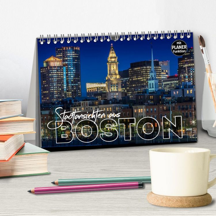 Produktbild: Stadtansichten aus Boston (Tischkalender 2026 DIN A5 quer), CALVENDO Monatskalender