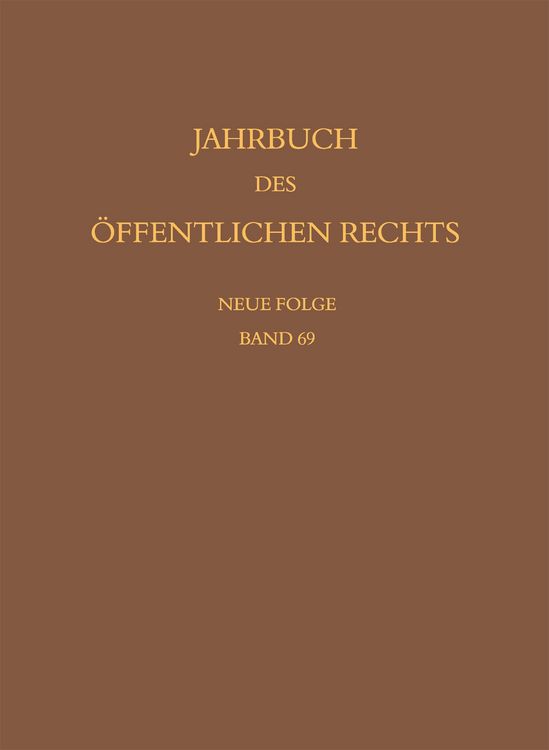 Produktbild: Jahrbuch des &ouml;ffentlichen Rechts der Gegenwart. Neue Folge