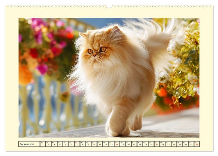 Produktbild: Sch&ouml;ne Katzen. Beliebte Samtpfoten im Garten (hochwertiger Premium Wandkalender 2027 DIN A2 quer), Kunstdruck in Hochglanz