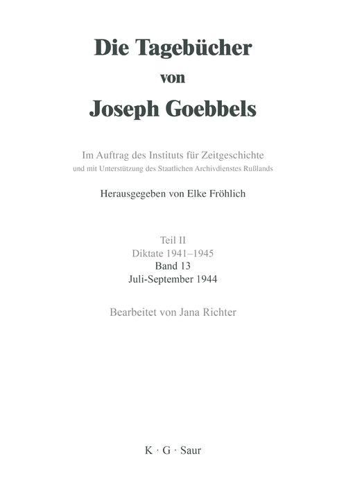 Produktbild: Juli - September 1944