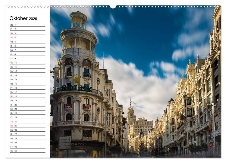 Produktbild: Metropole Madrid (Wandkalender 2026 DIN A2 quer), CALVENDO Monatskalender