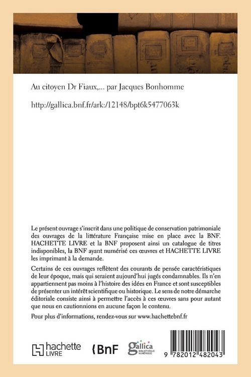 Produktbild: Au citoyen Dr Fiaux