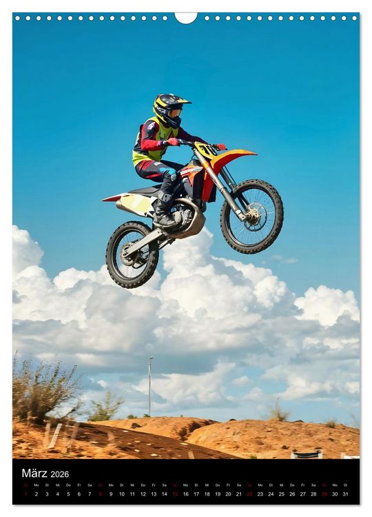 Produktbild: Adrenalin am Limit - Grenzenlose Motocross Action (Wandkalender 2026 DIN A3 hoch), CALVENDO Monatskalender