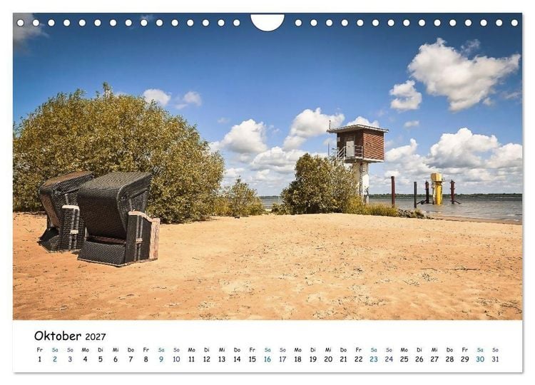 Produktbild: Elbinsel Krautsand - Impressionen von Land und Fluss (Wandkalender 2027 DIN A4 quer), CALVENDO Monatskalender