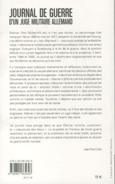 Produktbild: Journal de guerre d'un juge militaire allemand : 1944-1945