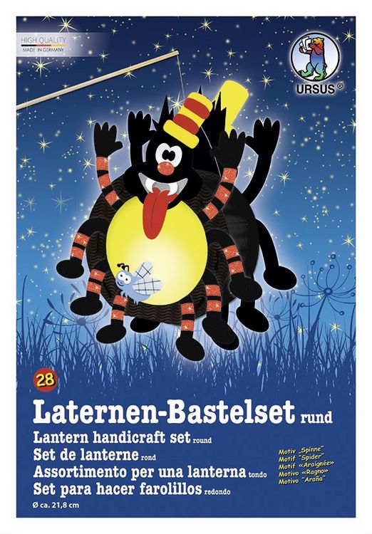 Produktbild: URSUS Laternenzeit Laternen-Bastelset rund Spinne