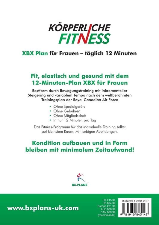 Produktbild: K&Ouml;RPERLICHE FITNESS XBX Plan f&uuml;r Frauen - t&auml;glich 12 Minuten