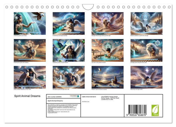 Produktbild: Spirit Animal Dreams (Wall Calendar 2027 DIN A4 landscape), CALVENDO 12 Month Wall Calendar